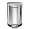 Simplehuman 1.6 gal Round Step-On Can, Brushed, Stainless Steel, 8.9 in CW1834 - alternate 4